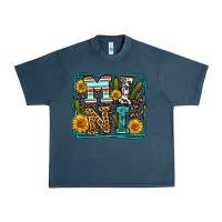 Midnight Navy western leopard mini Urban Heavy Tee - LillyAllenDesigns