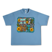 Pebble Blue western leopard mini Urban Heavy Tee - LillyAllenDesigns