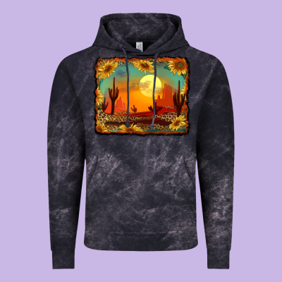 Western Desert Sunset Background Vintage Hoodie Designed By Ranaportraitstore