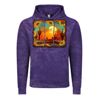 Cloud Purple western desert sunset background Vintage Hoodie - RanaPortraitStore