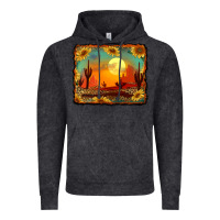 Vintage Black western desert sunset background Vintage Hoodie - RanaPortraitStore