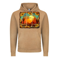 Vintage Camel western desert sunset background Vintage Hoodie - RanaPortraitStore
