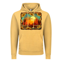 Vintage Mustard western desert sunset background Vintage Hoodie - RanaPortraitStore
