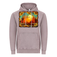 Vintage Zinc western desert sunset background Vintage Hoodie - RanaPortraitStore