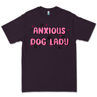 Plum anxious dog lady Premium Tee - MaliasSmallBusiness