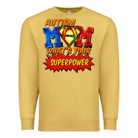 Antique Gold Autism mom what's your superpower Mother's Day Premium Sweatshirt - FaDigitalArtStudio