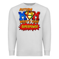 Dove Grey Autism mom what's your superpower Mother's Day Premium Sweatshirt - FaDigitalArtStudio