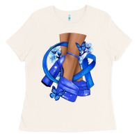 Bone colon cancer heels Ladies Tee - NancyCooperArtShop