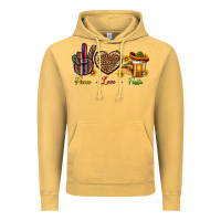 Vintage Mustard Peace Love Fiesta Vintage Hoodie - BundleAndBundleShop