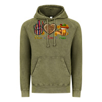 Vintage Olive Peace Love Fiesta Vintage Hoodie - BundleAndBundleShop