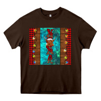Chocolate Brown nana highland cow Christmas Heavy Core Tee - BarkalooDesign