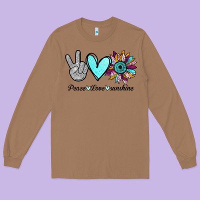 Peace Love Sunshine Long Sleeve Tee Designed By Bettercallsaul