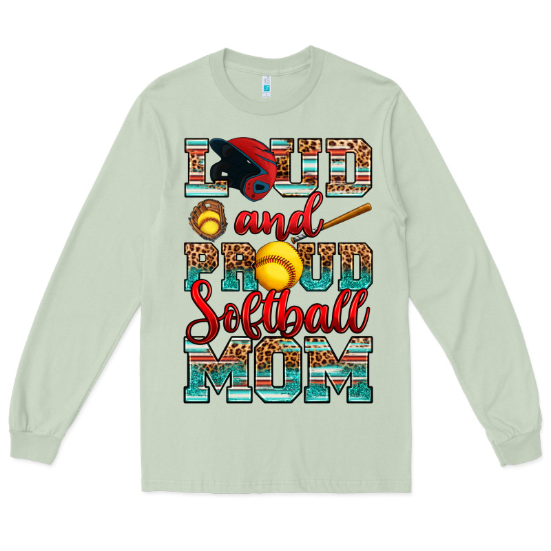Loud And Proud Softball Mom Long Sleeve Tee by RanaPortraitStore | Teevron