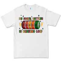 White social battery Premium Tee - MaliasSmallBusiness