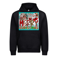 Black merry Christmas Urban Hoodie - CowhideDigitalArt