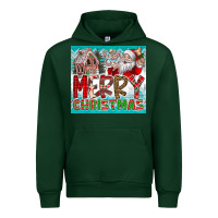 Forest Green merry Christmas Urban Hoodie - CowhideDigitalArt