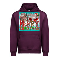 Mauve Wine merry Christmas Urban Hoodie - CowhideDigitalArt