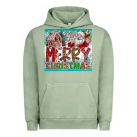 Pigment Oil Green merry Christmas Urban Hoodie - CowhideDigitalArt