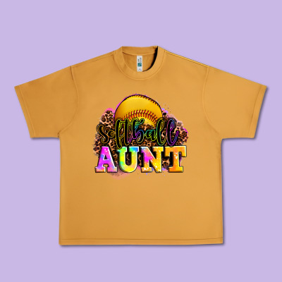 Softball Aunt Urban Heavy Tee Designed By Lillyallendesigns