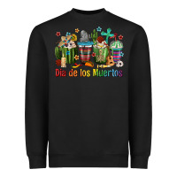 Black Mexican Dia De Los Muertos Coffee Cups Heavyweight Sweatshirt - texasbilliewilder