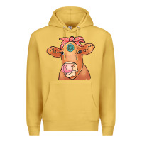 Antique Gold Cow  Turquoise Premium Hoodie - CowCowDesign