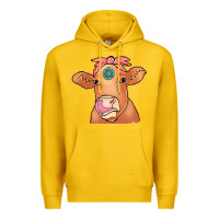 Lemon Cow  Turquoise Premium Hoodie - CowCowDesign