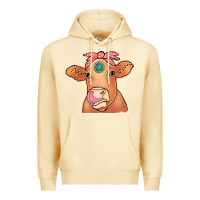 Pina Colada Cow  Turquoise Premium Hoodie - CowCowDesign