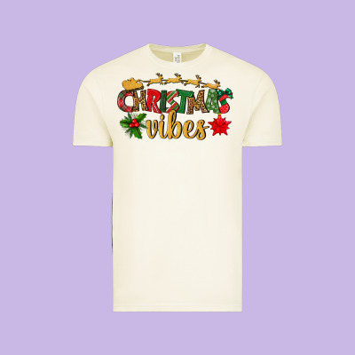 Christmas Vibes Vintage Tee Designed By Bundleandbundleshop