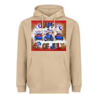 Mushroom Western Happy Fourth Of July Heavyweight Hoodie - FaDigitalArtStudio