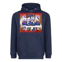 Navy Western Happy Fourth Of July Heavyweight Hoodie - FaDigitalArtStudio