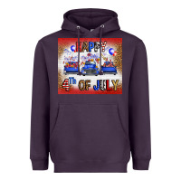 Plum Western Happy Fourth Of July Heavyweight Hoodie - FaDigitalArtStudio