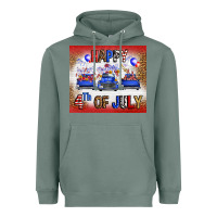 Sage Western Happy Fourth Of July Heavyweight Hoodie - FaDigitalArtStudio