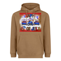 Toasted Coconut Western Happy Fourth Of July Heavyweight Hoodie - FaDigitalArtStudio