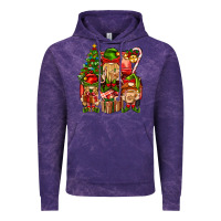 Cloud Purple Christmas Elf Truck Vintage Hoodie - BundleAndBundleShop