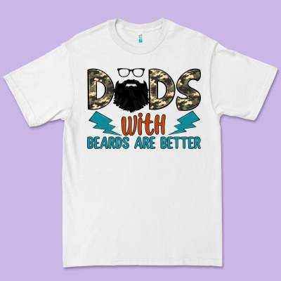 Dads With Beards Are Better Premium Tee Designed By Jahusdesignshop