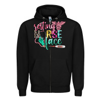 Black resting nurse face Zipper Hoodie - CowGirlArtShop