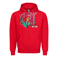 Red resting nurse face Zipper Hoodie - CowGirlArtShop