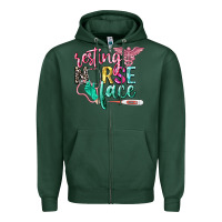 Sports Green resting nurse face Zipper Hoodie - CowGirlArtShop