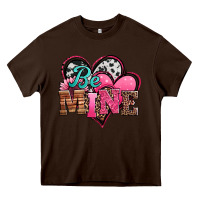 Chocolate Brown valentines day western hearts be mine Heavy Core Tee - Jasminsmagicworld