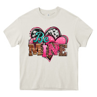 Cream valentines day western hearts be mine Heavy Core Tee - Jasminsmagicworld