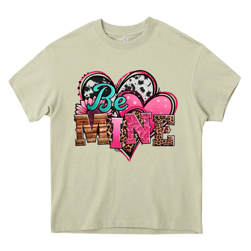 Valentines Day Western Hearts Be Mine Heavy Core Tee by Jasminsmagicworld | Teevron