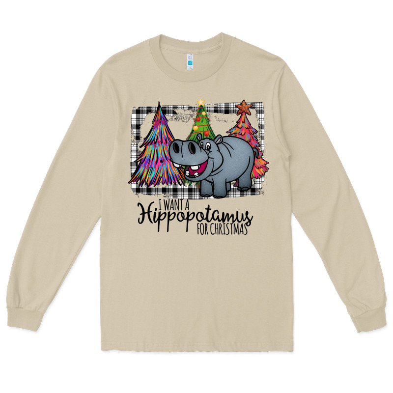I Want Hippopotamus For Christmas Long Sleeve Tee by Bettercallsaul | Teevron