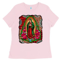Bubblegum Pink our lady of guadalupe christmas Ladies Tee - Jasminsmagicworld