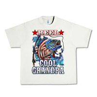 Pistachio reel cool grandpa american flag bass Urban Heavy Tee - LillyAllenDesigns