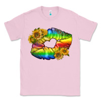 Bubblegum Pink Lgbtq Pride Rainbow Lips Classic Tee - BundleAndBundleShop