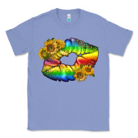 Colony Blue Lgbtq Pride Rainbow Lips Classic Tee - BundleAndBundleShop
