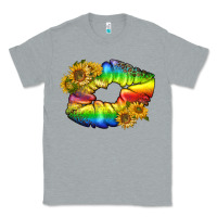Heather Grey Lgbtq Pride Rainbow Lips Classic Tee - BundleAndBundleShop