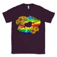 Plum Lgbtq Pride Rainbow Lips Classic Tee - BundleAndBundleShop