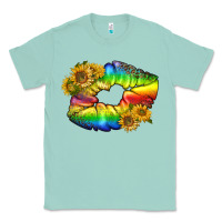 Seafoam Lgbtq Pride Rainbow Lips Classic Tee - BundleAndBundleShop