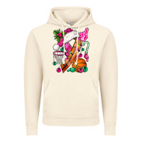 Vintage Artic Pink Christmas Breast Cancer Ribbon Basketball Vintage Hoodie - BundleAndBundleShop